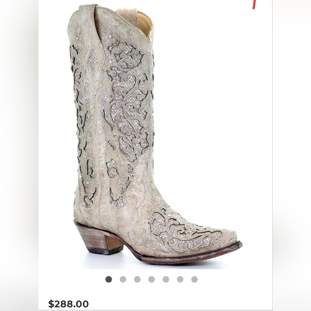 Womens Corral Glitter Inlay boots size 8